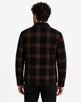 Chemise-veste en flanelle à carreaux noire et marron pour homme, chemise d'extérieur décontractée d'hiver, veste élégante de qualité supérieure pour homme avec boutons