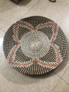 Vietchoice Bohemian Seagrass <b>Wall</b> Hanging Circular Abstract Geometric Pattern Home <b>Decor</b> Living Room Nature Wedding Birthday - Product Image 1