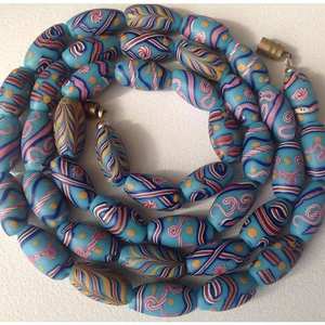 Perles en verre soufflé de style occidental faites à la main en gros, bleues, avec couleur personnalisée pour la fabrication de bijoux - Product Image 4