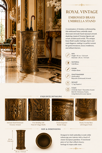 Porte-parapluie en laiton antique, support autoportant à capacité unilatérale pour la décoration des halls d'hôtel - Product Image 5