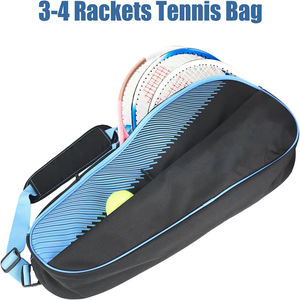Sac de sport grande capacité avec compartiment rembourré pour raquettes et compartiment séparé pour accessoires, idéal pour l'équipement de tennis professionnel - Product Image 5