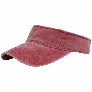 Casquette de soleil réglable en coton délavé style vintage, chapeaux de plage tendance avec logo personnalisé, visières d'extérieur en gros - Product Image 3
