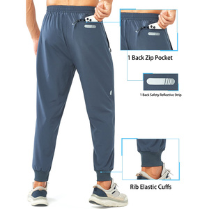 Pantalon de survêtement mi-taille léger pour homme, idéal pour l'entraînement sportif, fabrication OEM, exportation Pakistan - Product Image 5