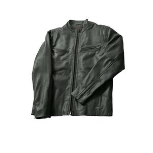 2025 hommes décontracté en cuir véritable veste automne hiver col montant fermeture éclair noir cheval peau vêtements extérieur Style de haute qualité - Product Image 1