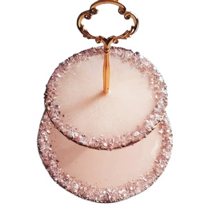 Utilizado en la ceremonia de boda, soporte de pastel de 2 niveles de madera Natural de alta calidad, soporte creativo moderno para pasteles y pasteles, soporte para pasteles - Product Image 1