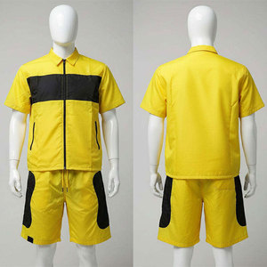 Wholesale Outdoor Nylon <b>Zip</b>-<b>Up</b> Windbreaker Shorts Set Wholesale Men's Casual Jogging Summer Windbreaker Short Set - Product Image 4