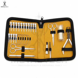 Kit de Herramientas para Extensiones de Cabello de Salón con Pinzas de Pico de Pato, Alicates de Remoción, Hilo y Bolsa de Almacenamiento - Product Image 1