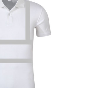 Contrast Security Reflective Polo Shirt, Breathable Bird Eye Fabric, Fashion Safety T-Shirt for Enhanced Visibility Style - Product Image 6