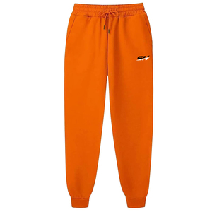 Pantalon de jogging décontracté pour homme en coton mi-lourd avec cordon de serrage et poches, respirant et écologique, couleur unie, idéal pour l'hiver - Product Image 1