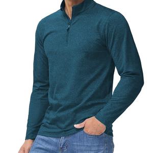 Sudadera transpirable con media cremallera, logotipo personalizado de fábrica para hombre, Golf 1/4, Sudadera con cuello levantado y media cremallera, jersey de cuarto, ropa para hombre - Product Image 1