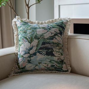 ENJOYBIRDAL Set di 2 Copricuscini Decorativi Boho con Motivi Floreali Jacquard 20x20 per Divano, Poltrona e Seduta - Product Image 1