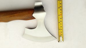 Artisan Forged D2 Hatchet Rosewood <b>Handle</b> With Leather Sheath Custom <b>Axe</b> Outdoor <b>Axe</b> - Product Image 3