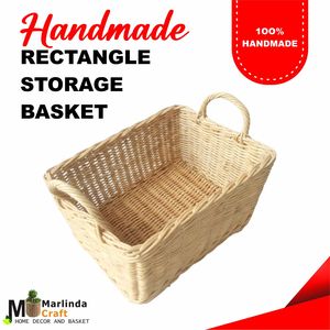 Cesta de Almacenamiento Rectangular Artesanal - Product Image 1