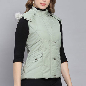 Chaleco Acolchado de Invierno para Mujer, con Logotipo Personalizado, Diseño Corto y Elegante, Colección 2026 - Product Image 3