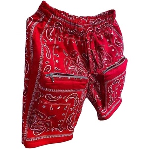 Pantalones cortos de carga con bolsillos y cremallera para hombre, shorts de playa con sublimación personalizado, nuevo diseño, venta al por mayor - Product Image 5