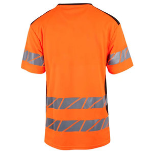 เสื้อยืดสะท้อนแสงสำหรับงานก่อสร้าง OEM คุณภาพสูง พิมพ์โลโก้ตามสั่ง ปลอดภัย ผลิตจากผ้าฝ้าย 100% เสื้อยืดสำหรับทำงาน - Product Image 5