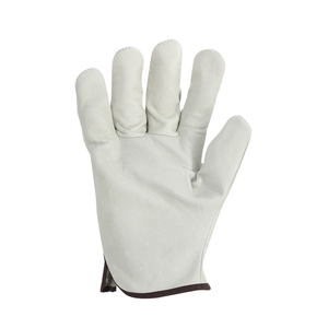 Gants de travail en cuir de vachette de qualité supérieure, durables, avec protection du pouce, adaptés à la conduite de camions, aux travaux d'entrepôt et au jardinage - Product Image 4