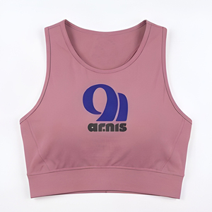 Custom Women Sports Bra Front High <b>Support</b> Breathable Quick Dry Anti-static Spandex/Nylon for Workout Fitness <b>Crop</b> <b>Top</b> OEM - Product Image 2