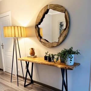 Espejo de Pared de Madera para Oficina en Casa, Espejo de Pared de Madera Profesional para Decoración de Estudio y Biblioteca, Espejo Colgante al por Mayor - Product Image 4