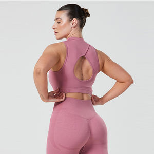 Top Corto Personalizado con Cierre de Cremallera, Sin Mangas, 100% Algodón, Corte Regular, Transpirable, de Secado Rápido, para Gimnasio y Entrenamiento, Camiseta sin Mangas para Mujer - Product Image 6
