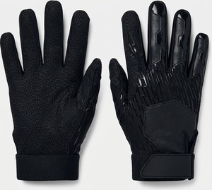 Black Batting <b>Gloves</b> Ambidextrous Hook Loop Closure Unisex Adult Training Durable Leather Non Woven Fabric XL XXL High Quality - Product Image 1