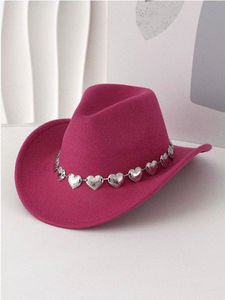 Sombrero Vaquero Unisex Europeo Americano, Nuevo y Moderno, de Lana, Estilo Jazz, con Cordones y Plumas, Protección Solar para Exteriores, Cálido para Invierno - Product Image 6
