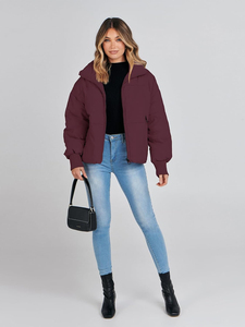 Wholesale Customized Fashionable Plain Blank <b>Puffer</b> <b>Jacket</b> For Ladies High Quality Women <b>Puffer</b> <b>Jacket</b> In <b>Cheap</b> Price - Product Image 3