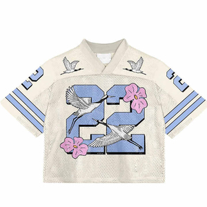 เสื้อฟุตบอลแบบมีรูระบายอากาศ คอวี ผ้าตาข่าย เสื้อกีฬาอเมริกันฟุตบอล ชุดยูนิฟอร์มตาข่ายสำหรับฝึกซ้อม - Product Image 4