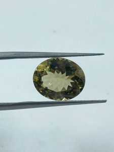 Pale Yellow Lemon Quartz Top Quality Natural Stone Loose Stone 5.17Cts 10.40x12.70mm for Luxury Rings And Jewelry Making - Product Image 4