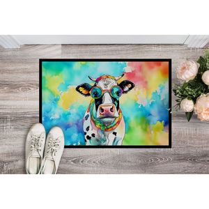 Nuevo Felpudo de vaca Animal Hippie antideslizante lavable de pila baja 18H X 27W alfombrilla de entrada interior y exterior para puerta delantera - Product Image 2