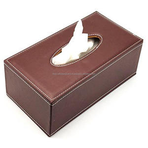 Caja de pañuelos de cuero artesanal, recién llegada, ecológica, para servilletas, accesorios para el hogar, uso en la mesa de oficina. - Product Image 4