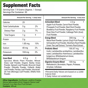 OEM ODM Green Superfood <b>Powder</b> GMP Halal Certified 30 Servings 237g with Probiotics and Digestive <b>Enzymes</b> - Product Image 3
