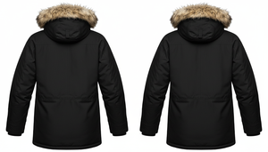 Custom Men Winter Black <b>Parka</b> <b>Jacket</b> with Faux Fur Hood <b>Waterproof</b> Insulated Outdoor Padded Warm Puffer Coat for Mens - Product Image 4