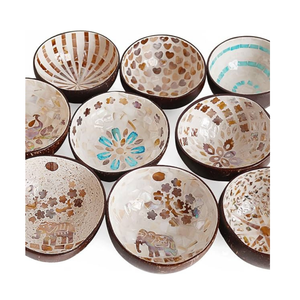 Mother Of Pearl <b>Coconut</b> Bowl Handmade <b>Coconut</b> <b>Shell</b> Bowl Eco Friendly Kitchenware <b>Coconut</b> Bowls Decorated With Eggshell - Product Image 5