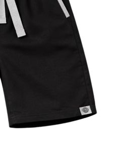 Customized Men Black Sleeveless Tank Top And Shorts Set Casual Summer Cotton Outfit <b>Light</b> Gray Trim Drawstring Two Piece Set - Product Image 6