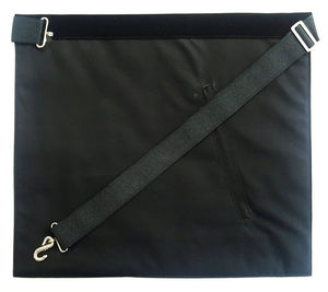 30th Degree Scottish Rite Masonic <b>Apron</b> <b>White</b> & Black Custom Premium Ceremonial Canvas Handmade Embroidery - Product Image 2