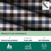 Tela de Lona de Algodón Teñida con Hilo, Tejido Liso 1/1, 85GSM, Textil a Cuadros, OEM ODM