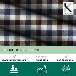 Yarn Dyed Cotton Canvas Fabric 1/1 Plain Weave 85GSM Check Textile OEM ODM - Product Image 5