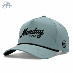 Casquette de golf personnalisée découpée au laser, vente en gros, casquette respirante à 6 panneaux avec logo en patch de caoutchouc, fabricant Vietnam OEM ODM, usine de casquettes - Product Image 3