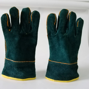 Gants en cuir industriels de qualité supérieure, manchette droite, résistants à la chaleur et à l'abrasion, surface lisse pour travaux lourds - Product Image 1