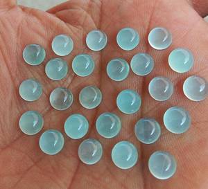 พลอยคาลซิโดนีทรงกลมหลังแบนธรรมชาติ สำหรับทำเครื่องประดับจากพลอย - Product Image 1