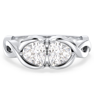 Bague de fiançailles en forme de cœur REYES, nouvelle création, en argent sterling 925, moissanite certifiée GRA, bijoux fins pour femmes, très demandée. - Product Image 2