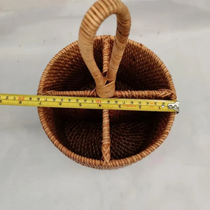 Porta Cubiertos de Mimbre Hecho a Mano, Organizador de Mesa de Mimbre Natural para Cucharas y Tenedores, Decoración para Cocina, Comedor y Hogar - Product Image 4