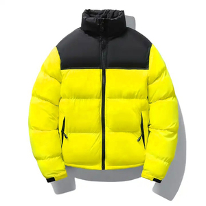 Wholesale High Quality Custom Canvas Men's Puffer <b>Jacket</b> Plus Size Designer Coats with Stand Collar Winter Plus Size <b>Jackets</b> - Product Image 3