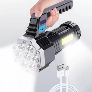 Xách tay chiến thuật LED COB đèn pin với mạnh mẽ trắng ánh sáng màu đen cầm tay đèn cho camping & câu cá Sản phẩm an toàn - Product Image 1