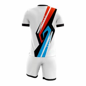 Maillots et shorts de football personnalisés 100 % polyester respirant imprimés, uniformes à manches courtes, couleur et logo personnalisés, service OEM/ODM - Product Image 3