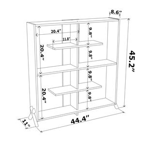 Kipp struttura in legno Etagere libreria Open Back 6 ripiani per ufficio soggiorno moderno stile industriale noce/bianco arredo casa - Product Image 2