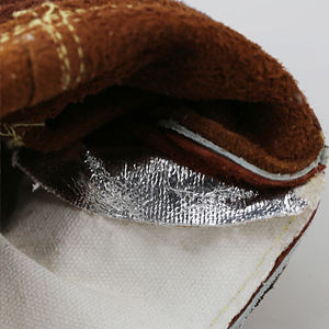 OEM Welder Gloves Supplier Cheap Goatskin Cowhide Leather Heat Resistant Safety Hand Work TIG Argon Welding Gloves - Product Image 3