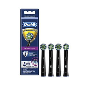 Cabezales de cepillo de dientes eléctrico negros, paquete de 4, para Oral-B iO, limpieza profunda interdental y sensación de sonrisa fresca - Product Image 1