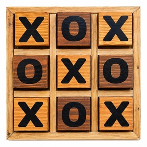 Proveedor de juegos de madera clásicos, fabricante de Tic Tac Toe de madera hecho a mano, juego familiar clásico de estrategia Cruz y Cero - Product Image 4